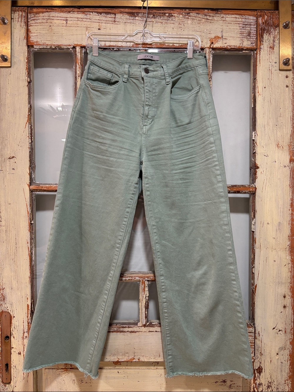 Joe's Jeans Sage Green Wide Leg High-Rise Jeans